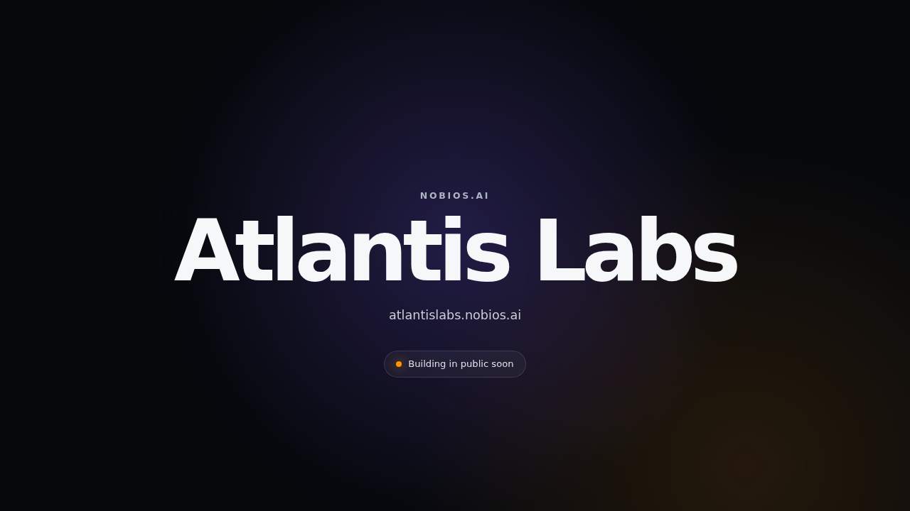 Screenshot atlantislabs.nobios.ai