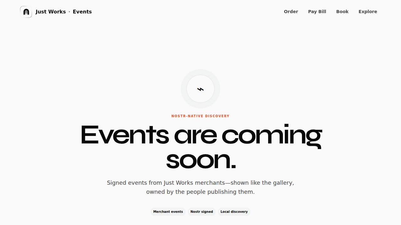 Screenshot events.justworks.cash