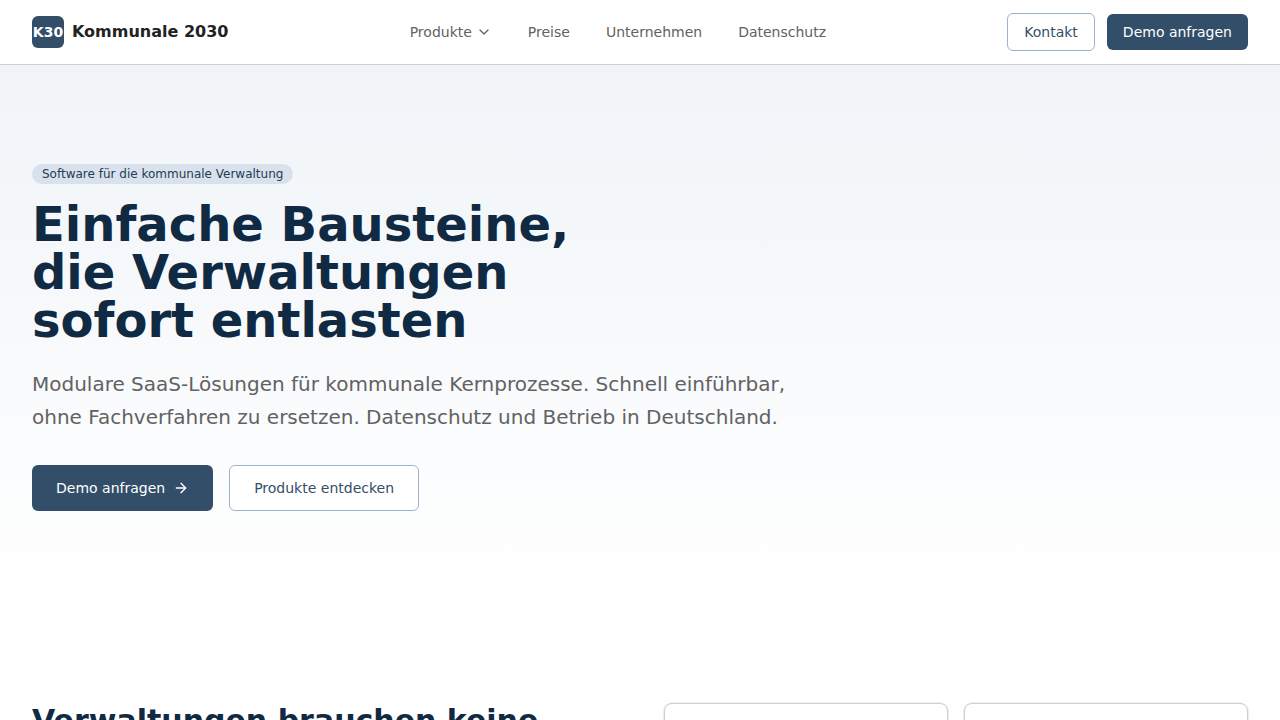 Screenshot komm2030.auto-llm.com