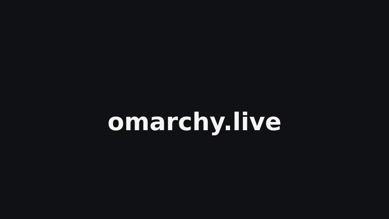 Screenshot omarchy.live