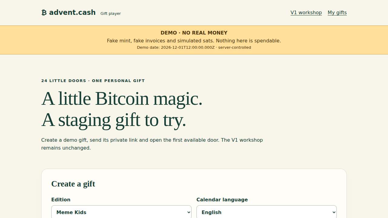 Screenshot staging.advent.cash